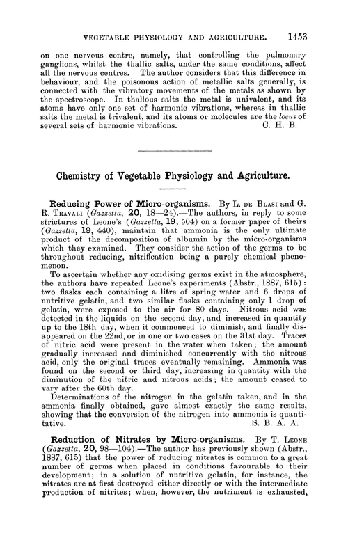 Chemistry of vegetable physiology and agriculture