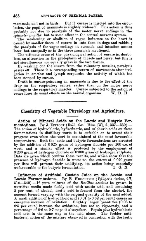 Chemistry of vegetable physiology and agriculture