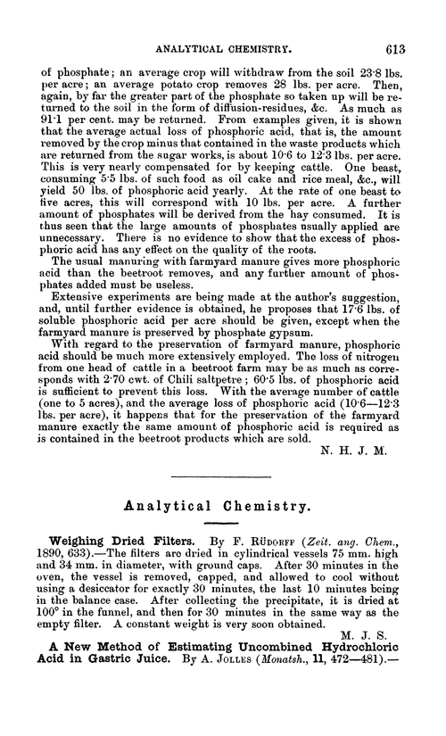 Analytical chemistry