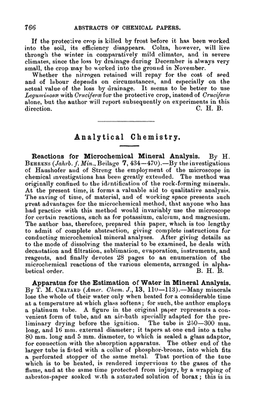 Analytical chemistry