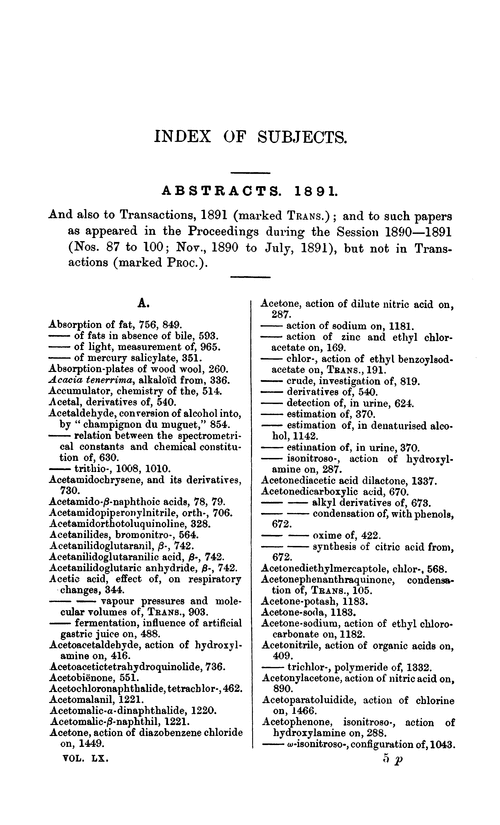 Index of subjects