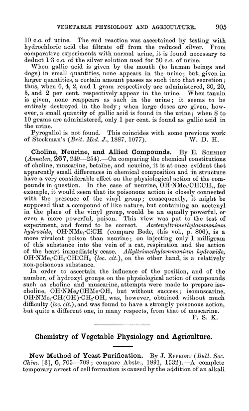Chemistry of vegetable physiology and agriculture