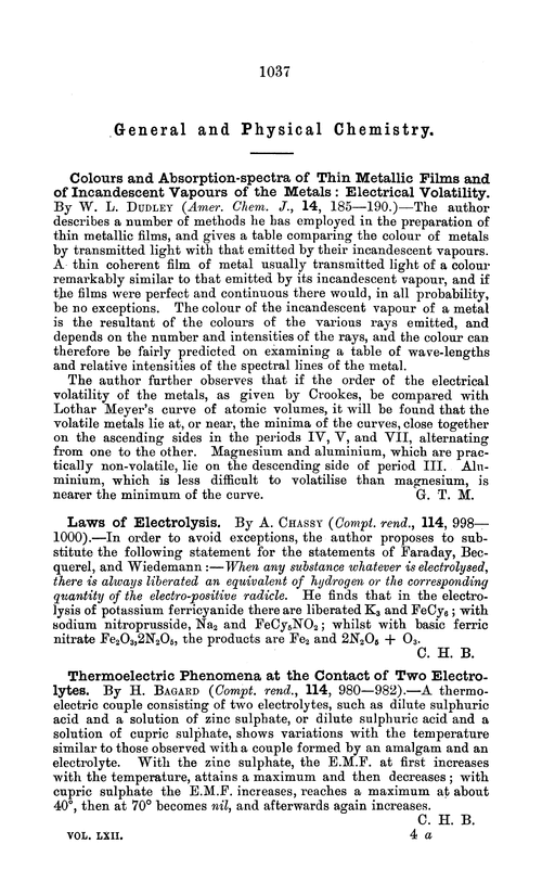 General and physical chemistry