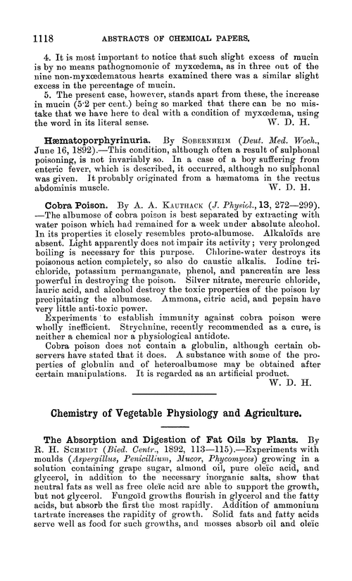 Chemistry of vegetable physiology and agriculture