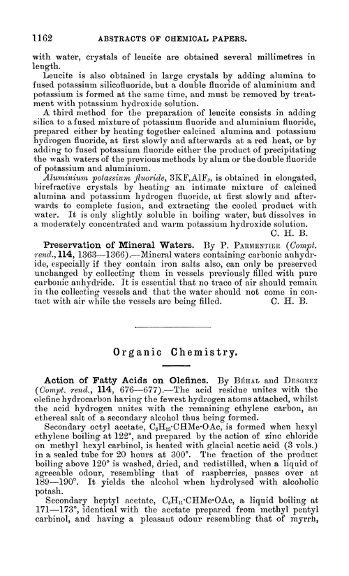 thesis of organic chemistry