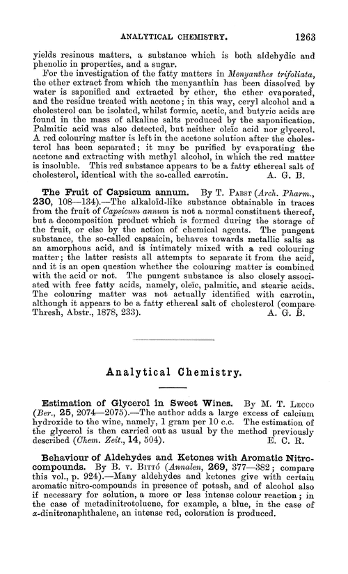 Analytical chemistry