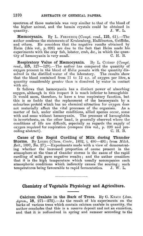 Chemistry of vegetable physiology and agriculture