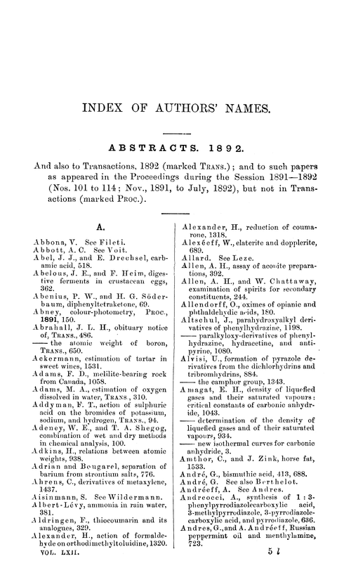 Index of authors' names