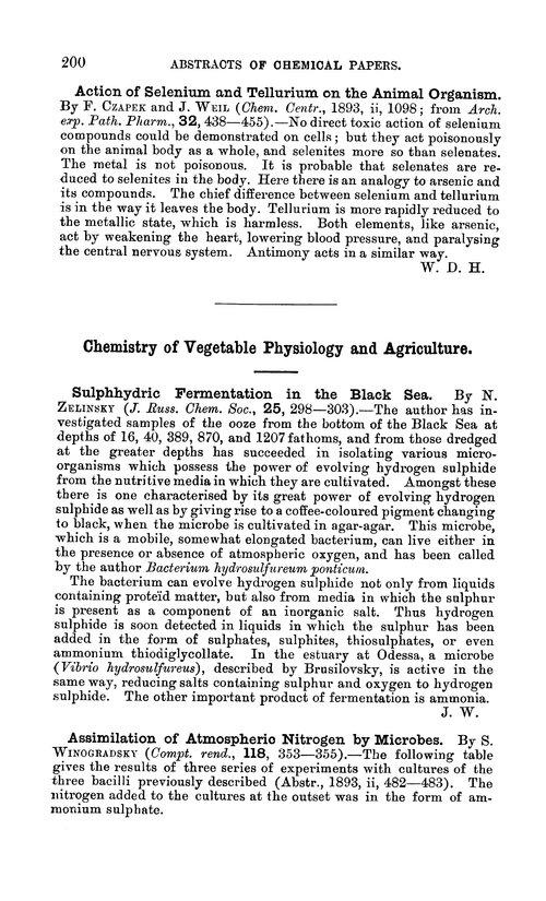 Chemistry of vegetable physiology and agriculture