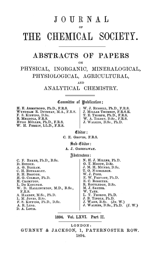 Contents pages