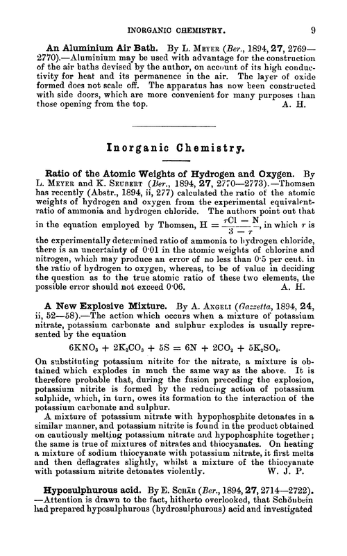 Inorganic chemistry