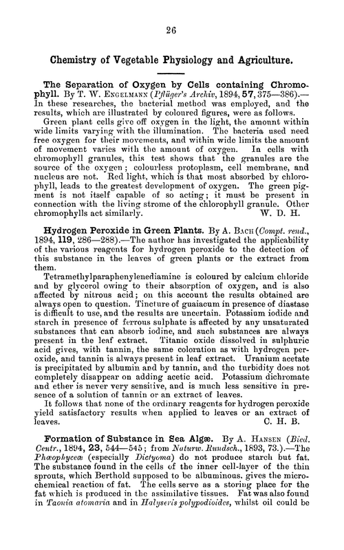 Chemistry of vegetable physiology and agriculture