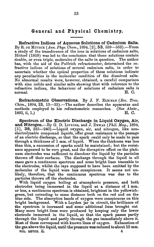 General and physical chemistry