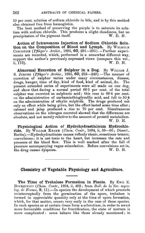 Chemistry of vegetable physiology and agriculture