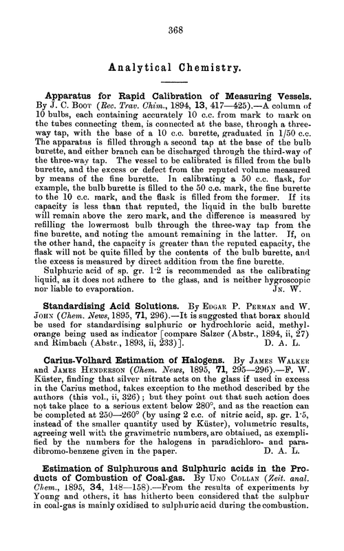 Analytical chemistry