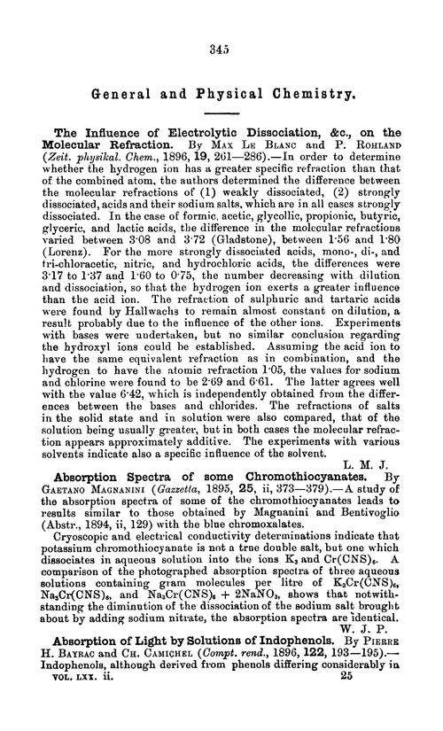 General and physical chemistry