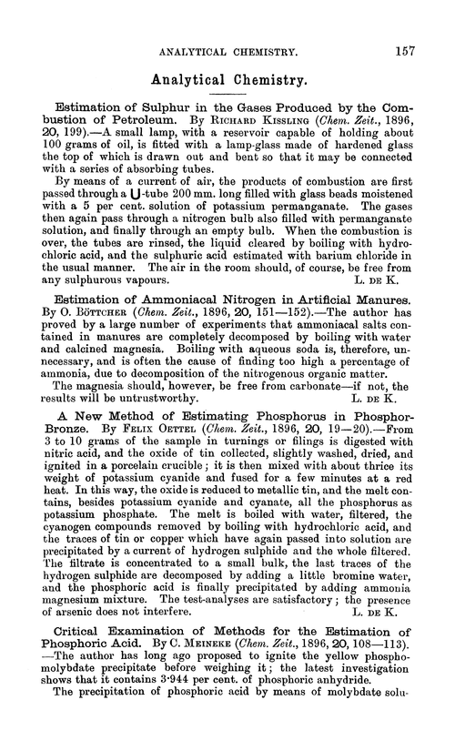 Analytical chemistry