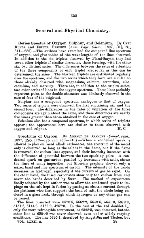 General and physical chemistry