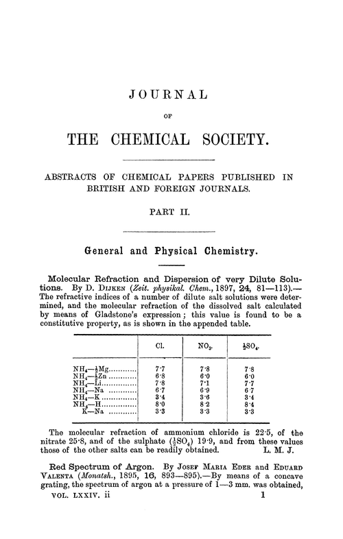 General and physical chemistry