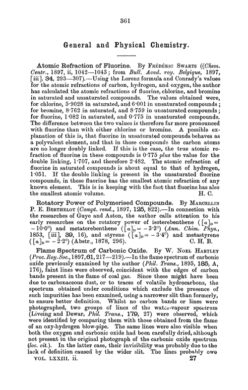 General and physical chemistry
