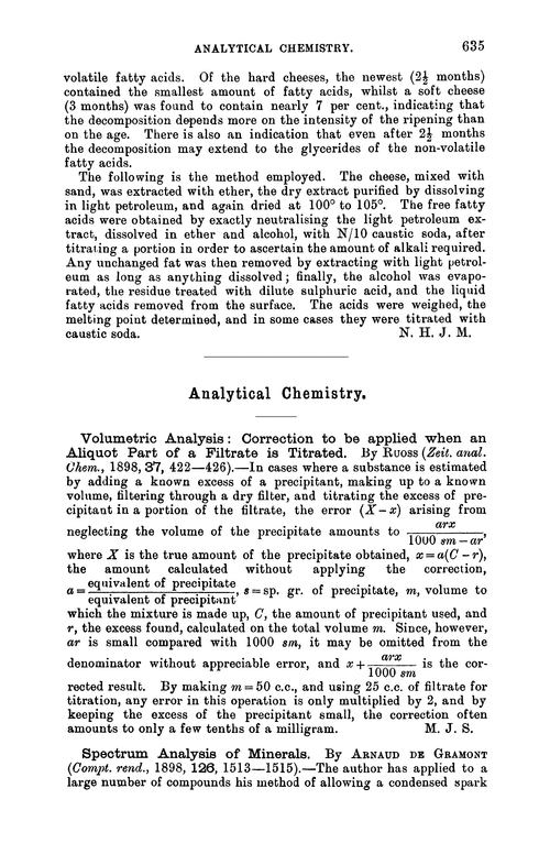 Analytical chemistry