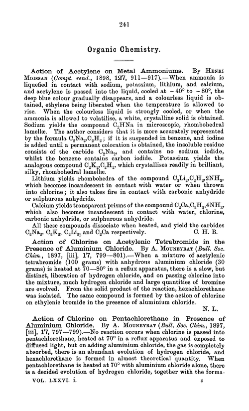 Organic chemistry