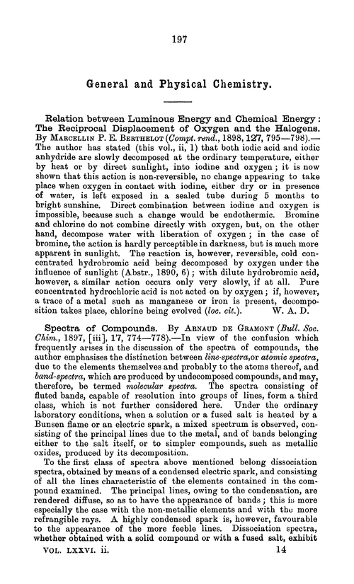 General and physical chemistry