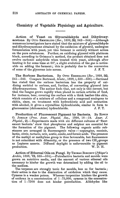 Chemistry of vegetable physiology and agriculture