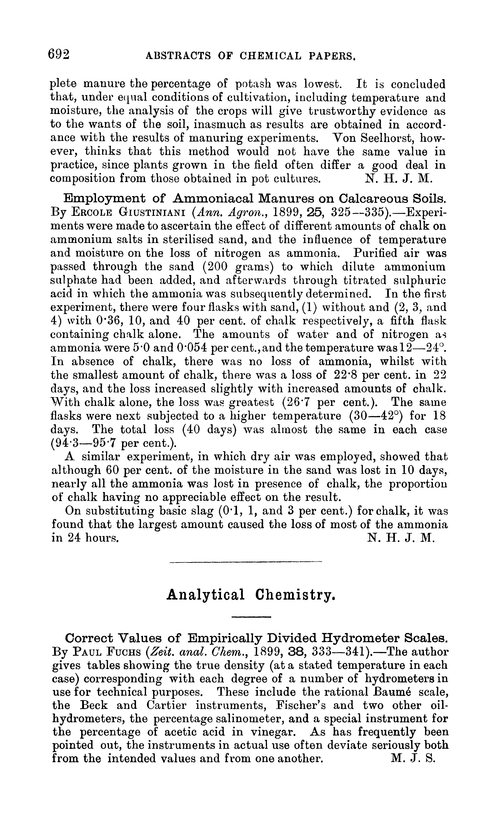 Analytical chemistry