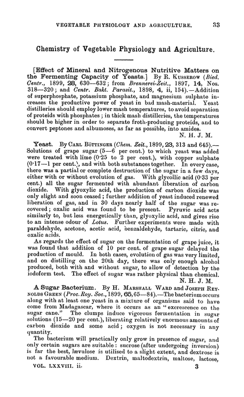 Chemistry of vegetable physiology and agriculture