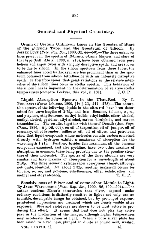 General and physical chemistry