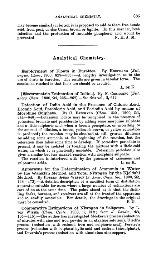 Analytical chemistry