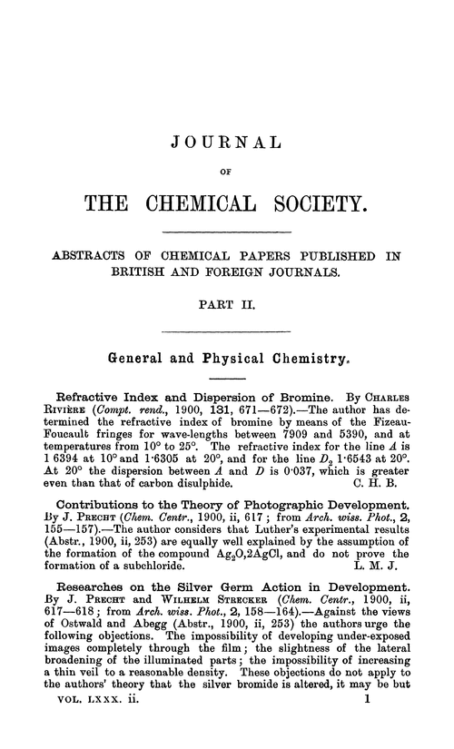 General and physical chemistry
