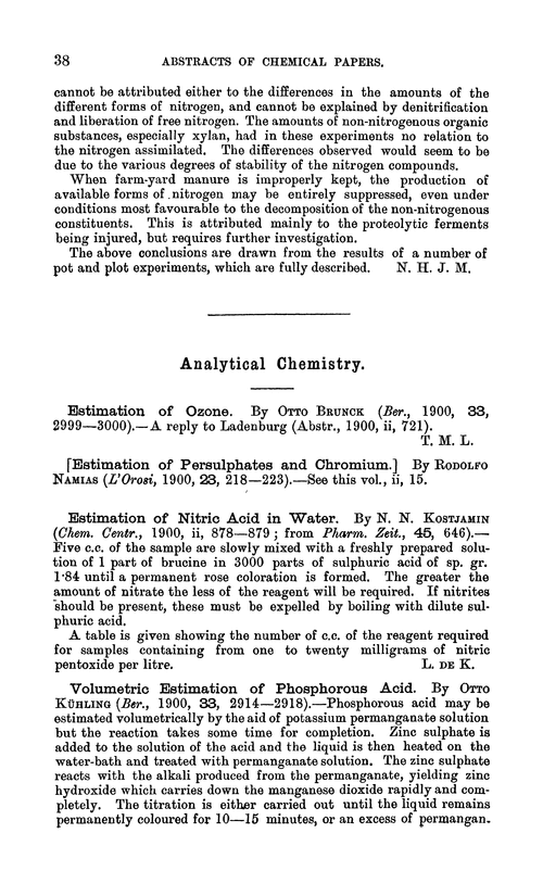 Analytical chemistry