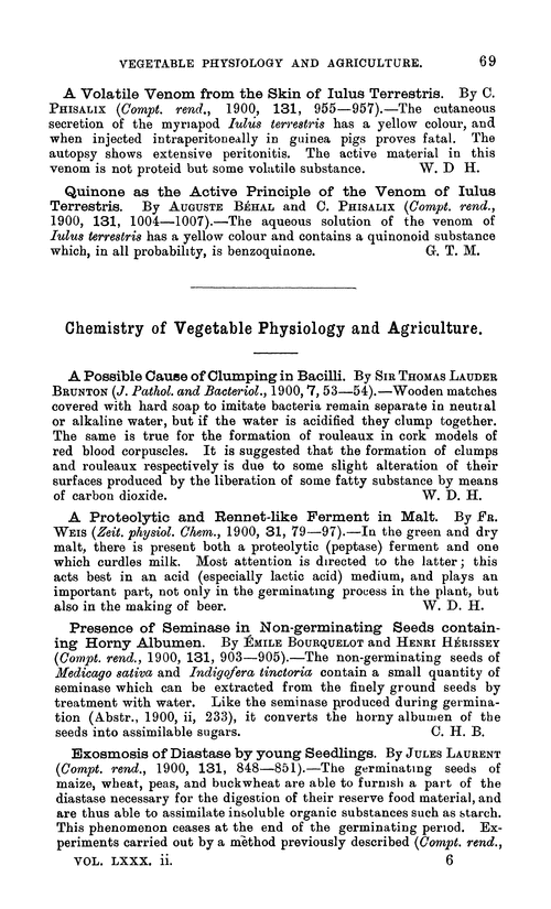 Chemistry of vegetable physiology and agriculture