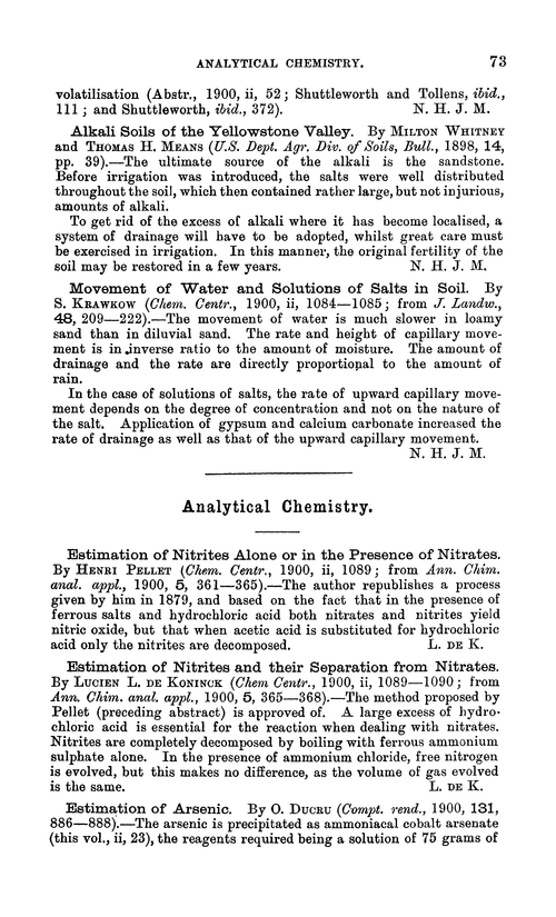 Analytical chemistry