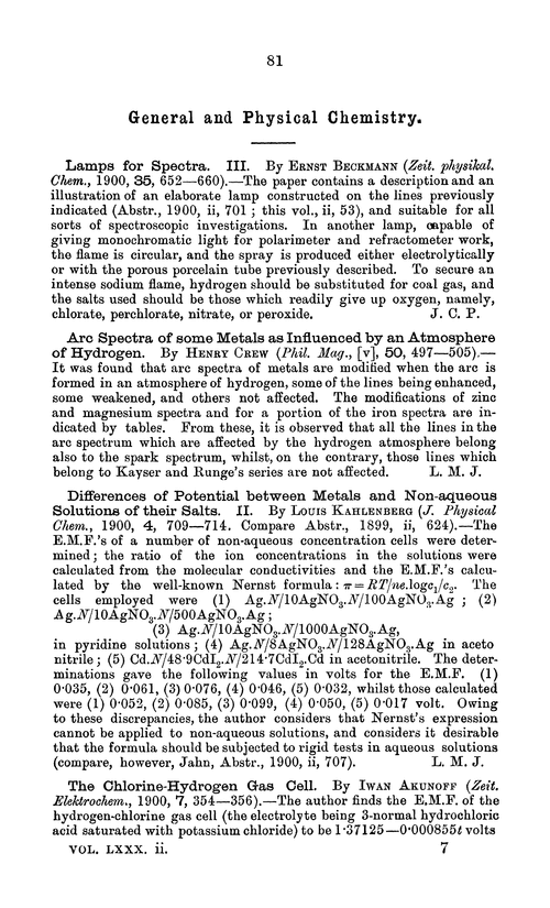 General and physical chemistry