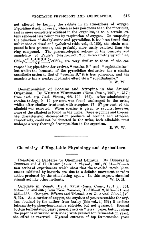 Chemistry of vegetable physiology and agriculture