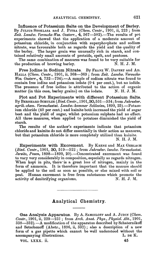 Analytical chemistry
