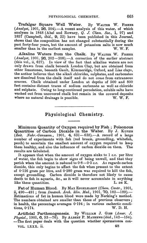 Physiological chemistry