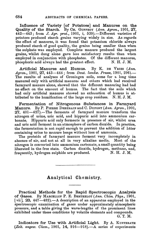 Analytical chemistry