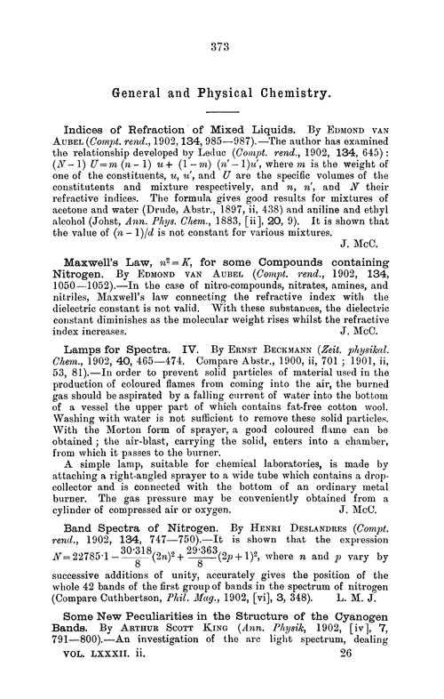 General and physical chemistry