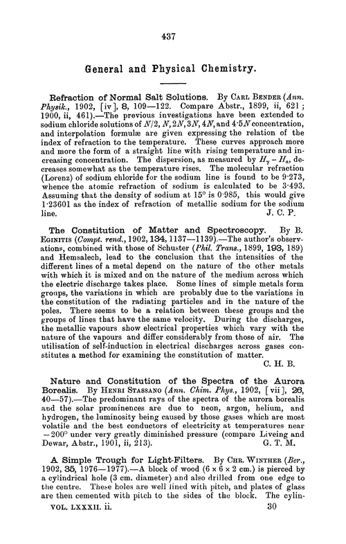 General and physical chemistry