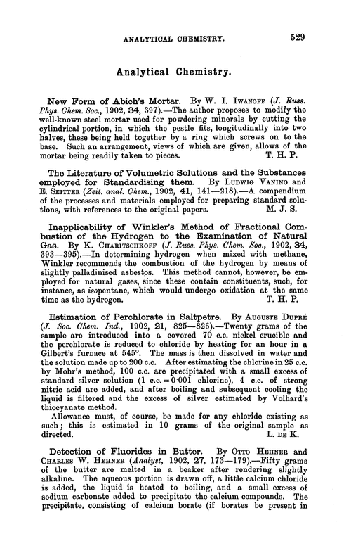 Analytical chemistry