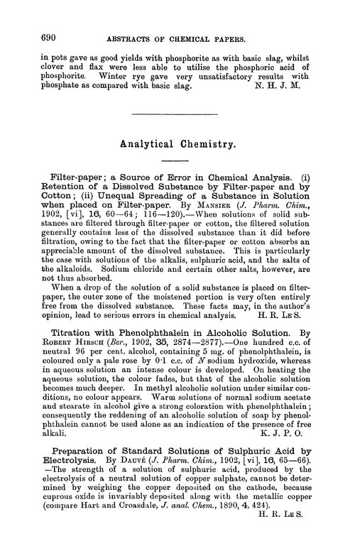 Analytical chemistry