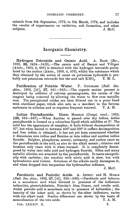 Inorganic chemistry