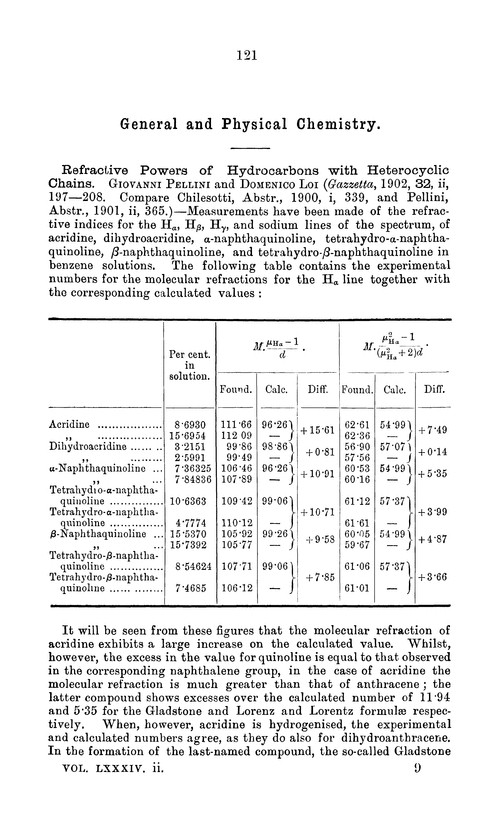 General and physical chemistry