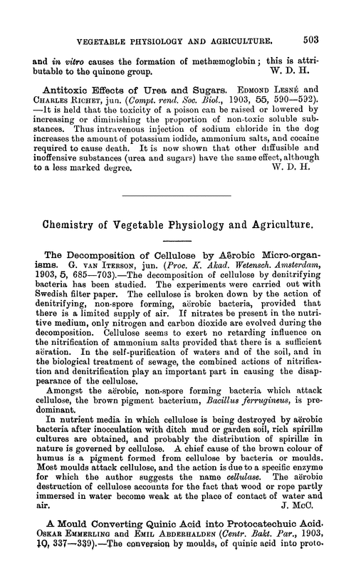 Chemistry of vegetable physiology and agriculture