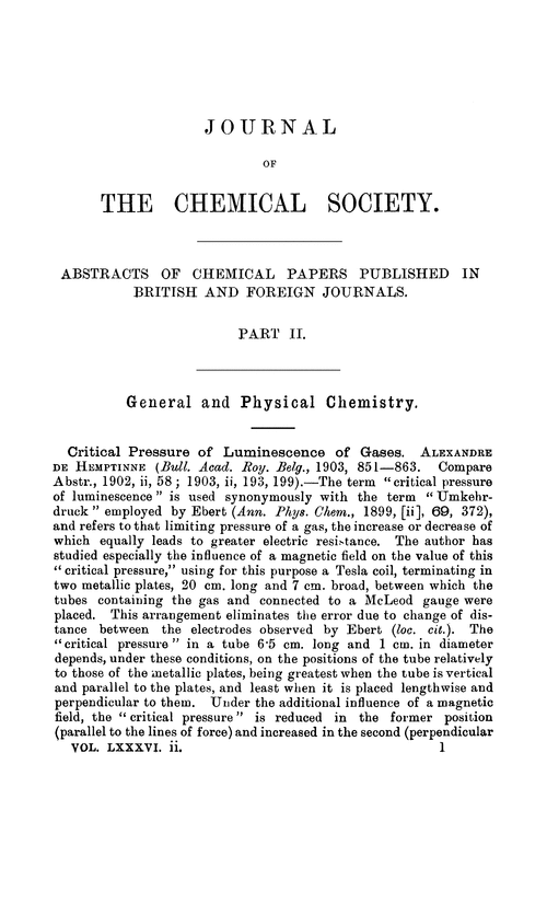 General and physical chemistry