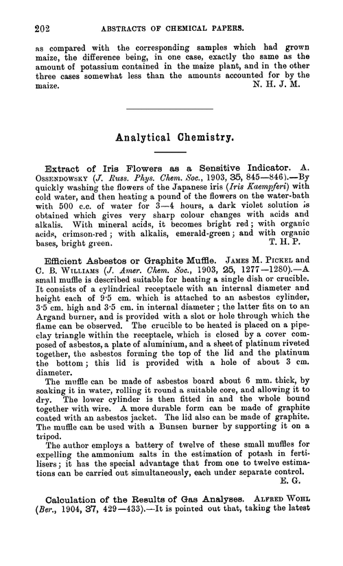 Analytical chemistry